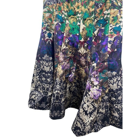 Dressbarn Dress 4 Fit & Flare Floral Print Cocktail Fancy Party Art to Wear - Picture 3 of 9